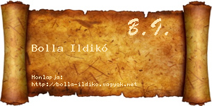 Bolla Ildikó névjegykártya